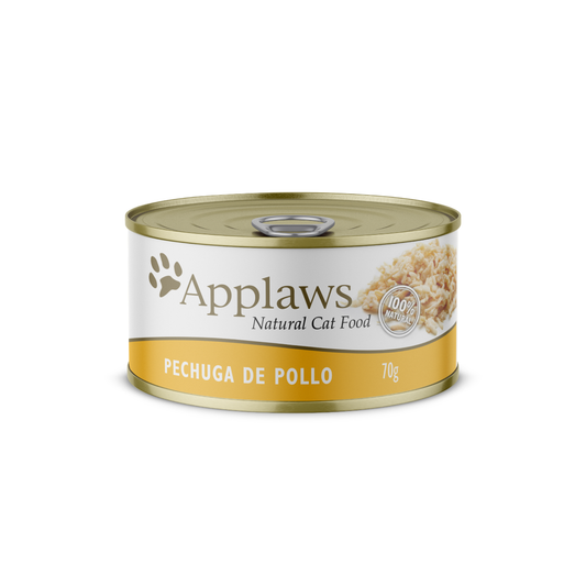 APPLAWS GATO PECHUGA DE POLLO CON CALDITO, 70 GR