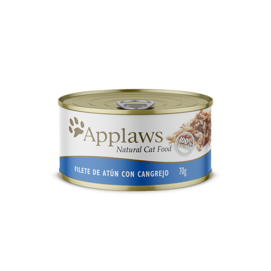 APPLAWS GATO FILETE DE ATUN-CANGREJO CON CALDITO, 70 GR