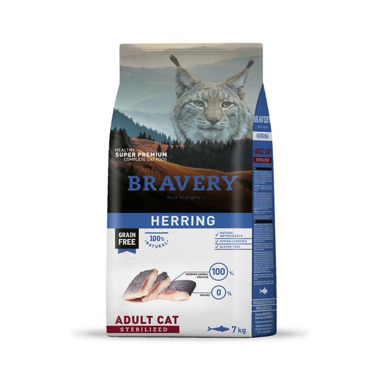 BRAVERY HERRING ADULT CAT STERILIZED 7 KG