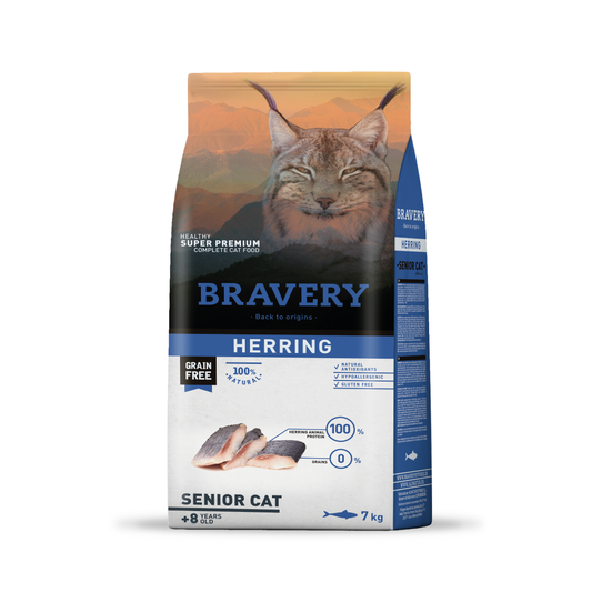 BRAVERY HERRING SENIOR CAT 7 KG