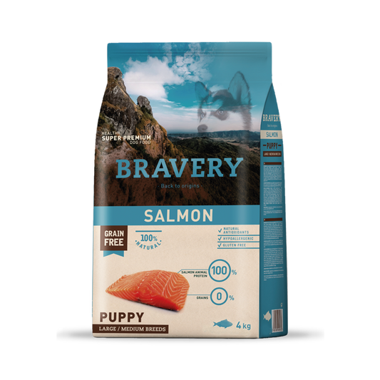 BRAVERY SALMON PUPPY LARGE/MEDIUM BREEDS 4 KG