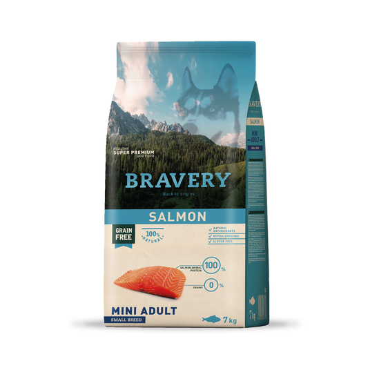 BRAVERY SALMON MINI ADULT SMALL BREEDS 7 KG