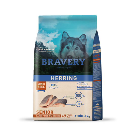 BRAVERY HERRING SENIOR LARGE/MEDIUM BREEDS 12 KG