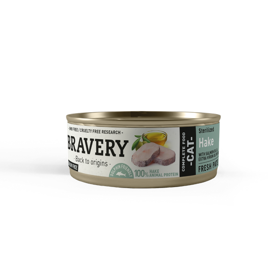 BRAVERY HAKE STERILIZED CAT WET FOOD 70 GR