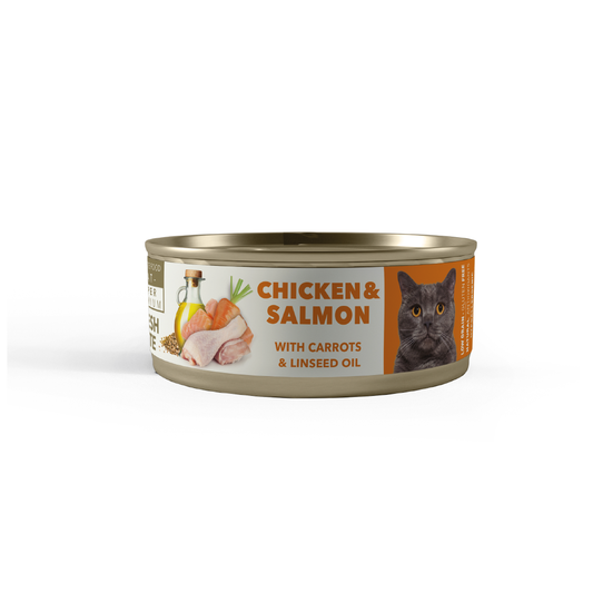 AMITY CHICKEN AND SALMON ADULT CAT WET FOOD 80 GR