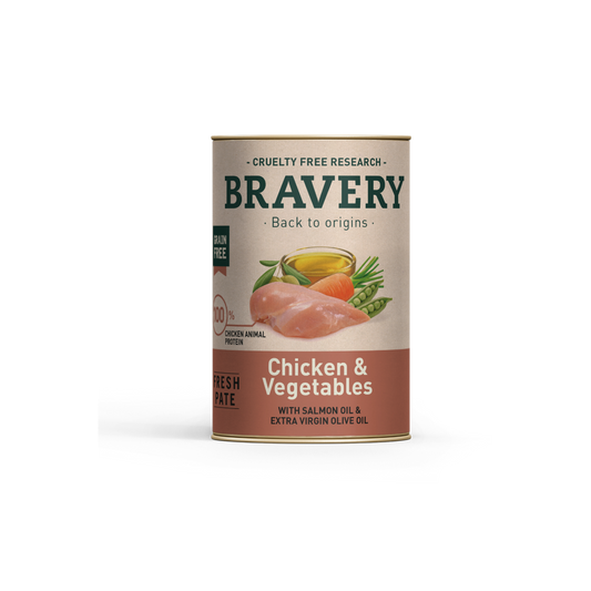 BRAVERY CHICKEN AND VEGETABLES DOG WET FOOD 290 GR